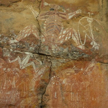 Uralte Felszeichnung der Aborigines am Nourlangie Rock